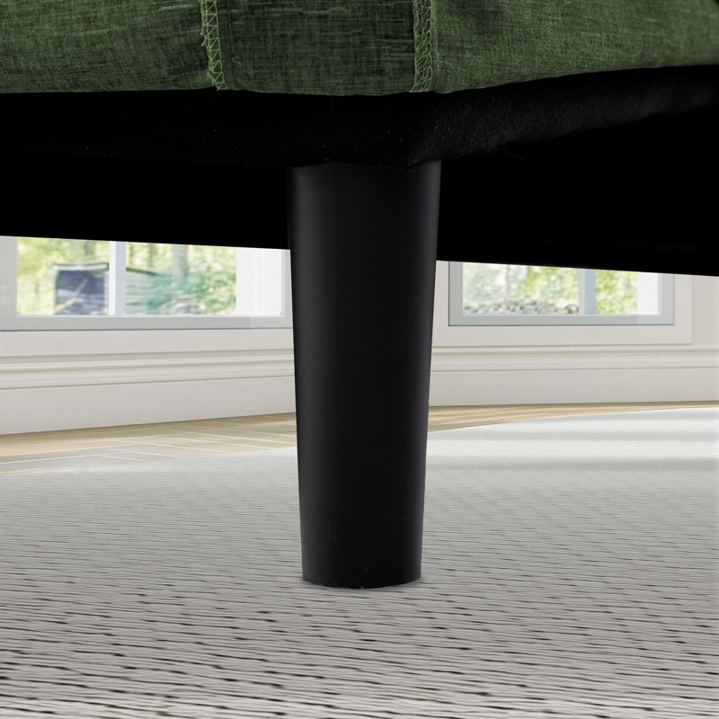 Chaise longue rembourrée de 82,7 po de largeur, Vert