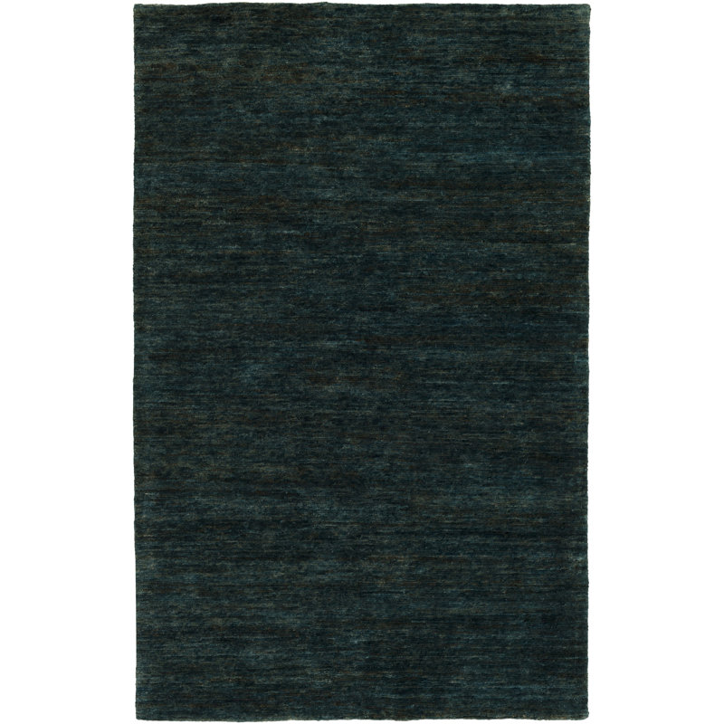 Crusoe Jute / Sisal Area Rug in Blue, Rectangle 8' x 10'