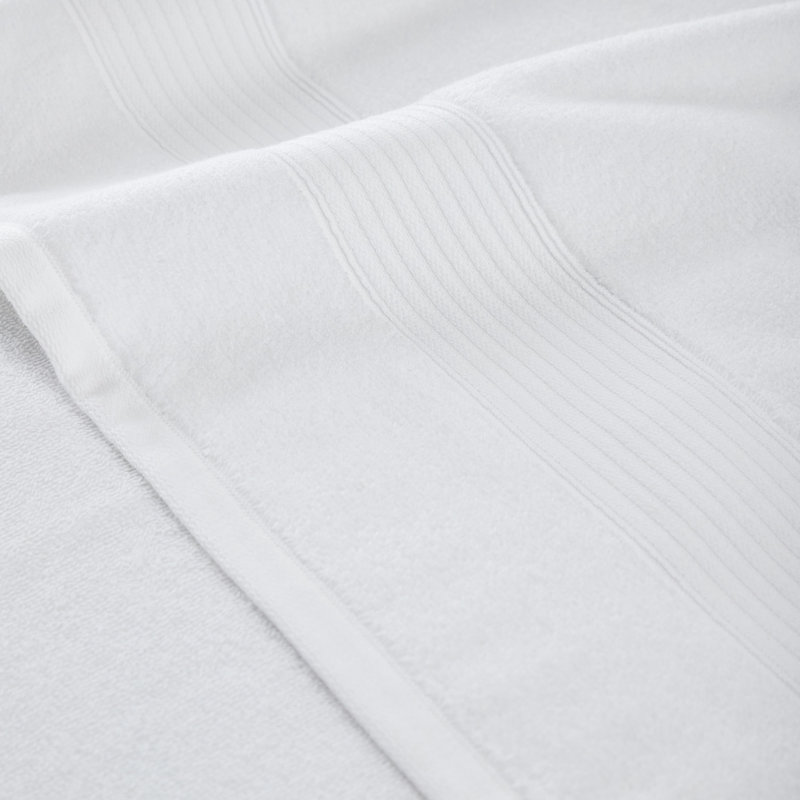 Ensemble de 6 serviettes de bain 100% coton filé à l'anneau à séchage rapide Modern Collection Hotel Collection