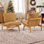 Paire de chaises d'appoint en bois naturel de couleur vive de style moderne Mid-Century avec coussins amovibles de style moderne Mid-Century par Scott Living-1799040314