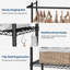 4-Tier Over Washer and Dryer Metal Storage Shelves, Heavy Duty Adjustable Laundry Organizer with Drying Rack Towel Rack Hooks, Space Saver