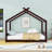 Montessori House Floor Bed with Center Support Legs, Low‑Profile Safe Design-911721270-911721256