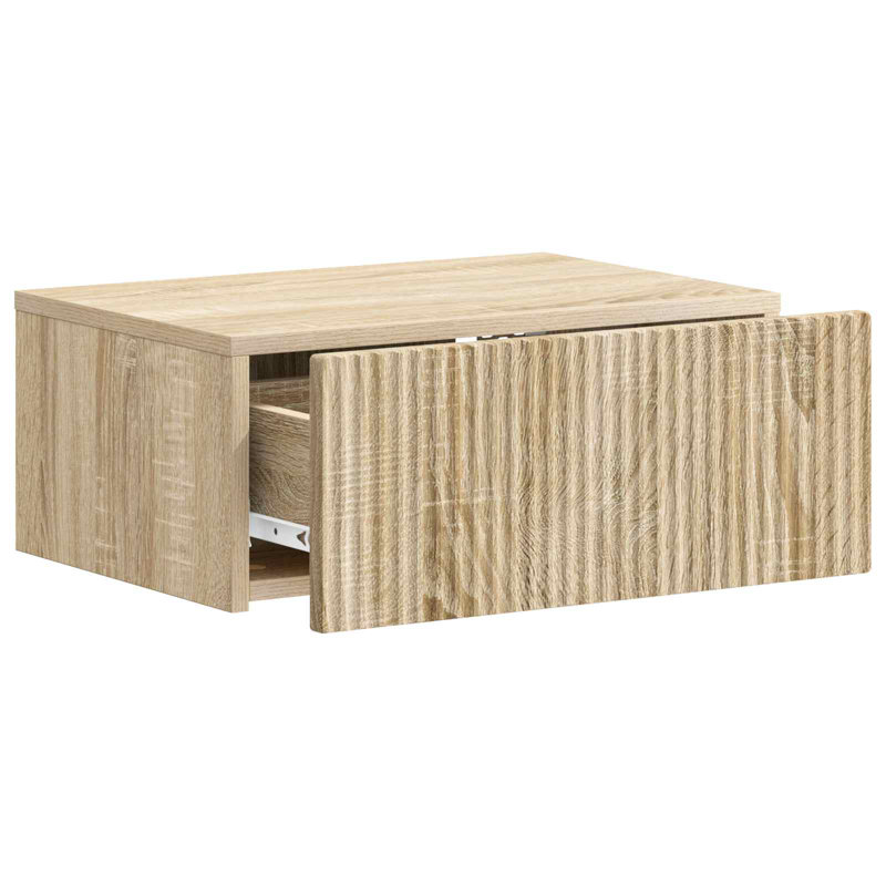 49cm W Manufactured Wood Bedside Table, Sonoma Oak