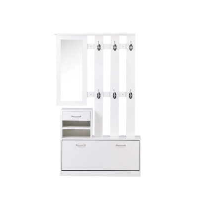 Combination Model Gate Cabinet With Shoe Cabinet+Hang Shelf+ Mirror