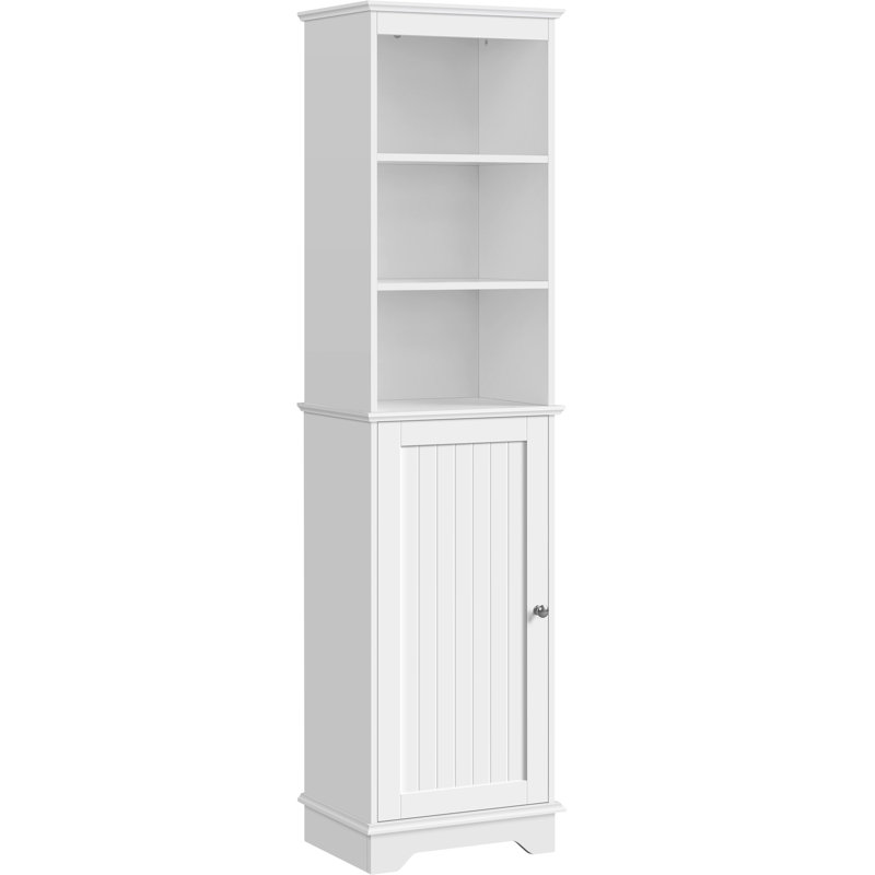 Timmis Freestanding Linen Cabinet, White