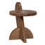 Table de bout abstraite en bois massif
