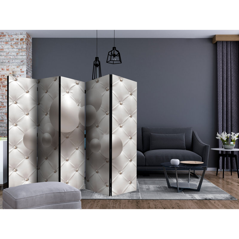 Zale 225cm W x 172cm H 5 - Panel Folding Room Divider