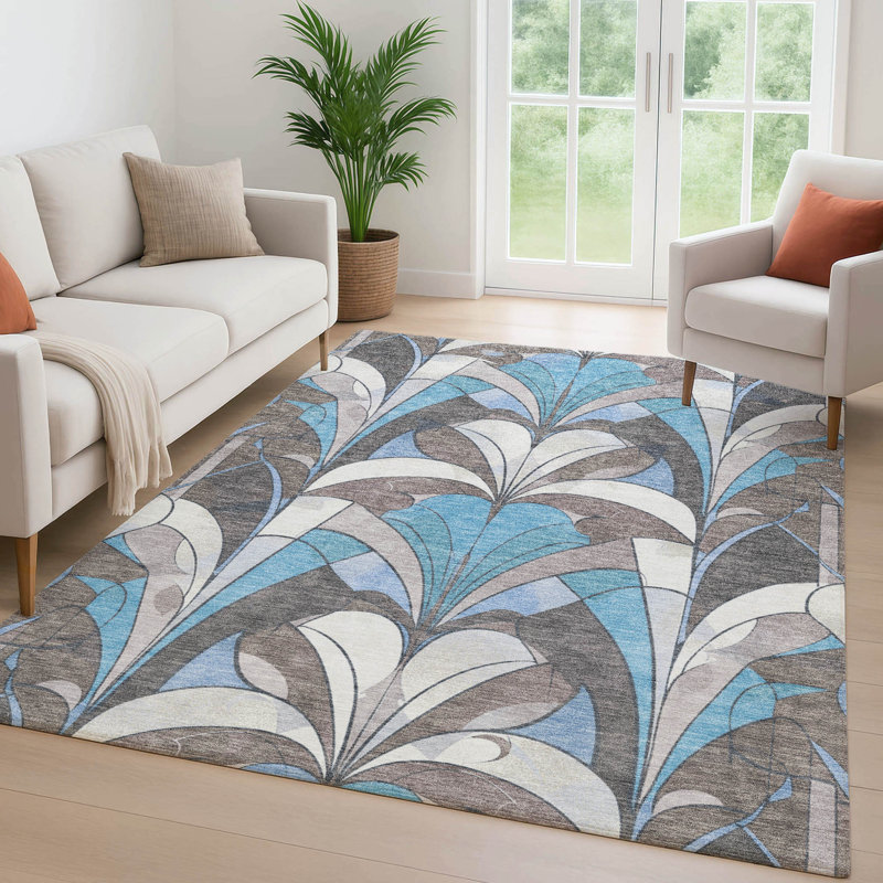 Premium Machine Washable Mayfield modern Rug, 2'6" x 3'10", Brown