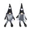 Ensemble de 2 ornements de Noël nains suédois gris, tomte en peluche fait main avec mini lanterne et bonnet en tricot en forme de cœur, figurines de gnomes sans visage pour la décoration de table des fêtes (lot de 2)