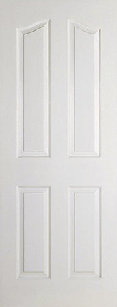 Mayfair 4P White Internal Door, 198.1cm H x 76.2cm W x 3.5cm D