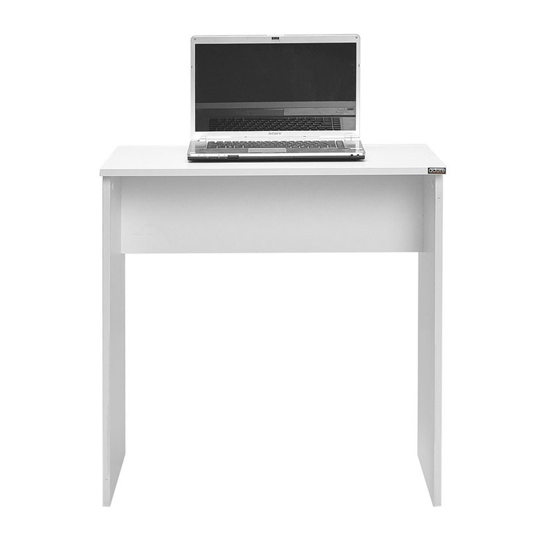 Bureau d'étude blanc moderne | 100% panneau de particules enduit de mélamine, épaisseur: 0,6 pouce | Conception élégante pour les bureaux à domicile et les espaces d'étude, poste de travail durable et élégant