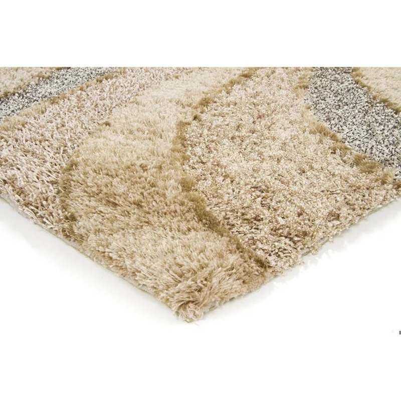 Tapis zone beige poils longs Isidore, Rectangle 7 pi 9 po x 10 pi 6 po