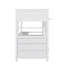 Lit mezzanine avec tiroirs et bureau, lit mezzanine en bois avec tablettes-1034461154