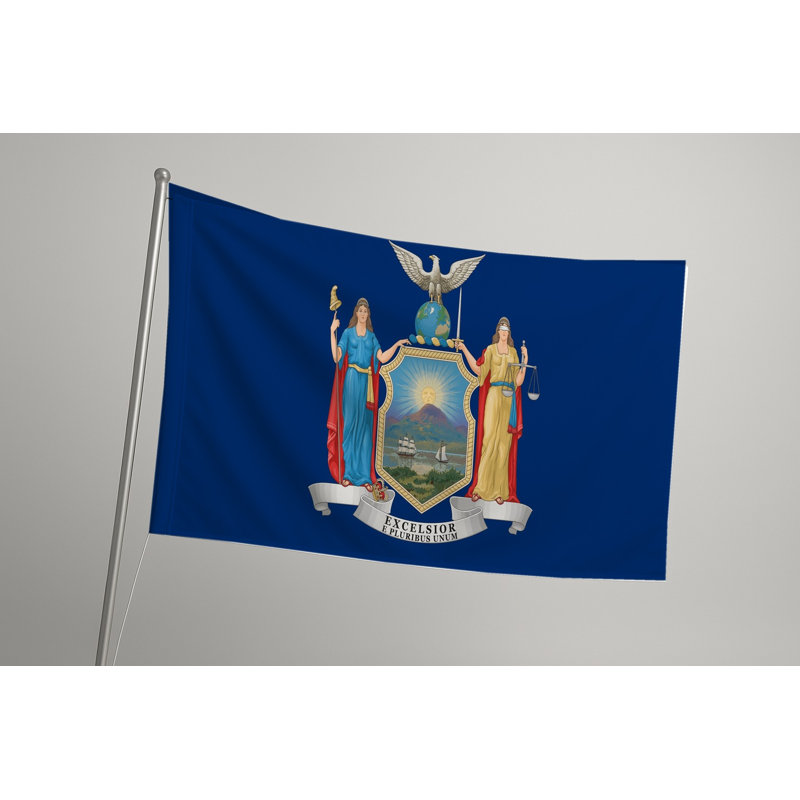 Drapeau de l'État de New York - drapeau extérieur, H 24 po x l 36 po