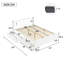 Children's bed with 2 drawers, wooden bed, white-582132394