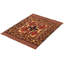 Tapis décoratif en laine de conception unique 4 pi 1 po x 5 pi 7 po Cullie noué à la main New Age