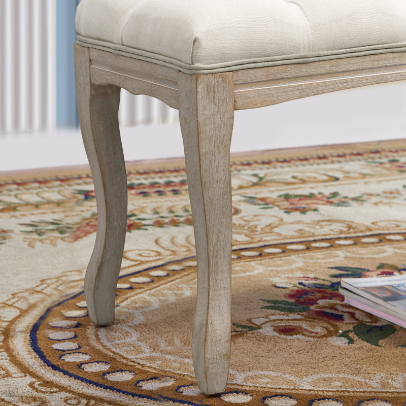 Banc rembourré Audri, Beige