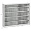 Vitrine grise avec 5 tablettes réglables - idéale pour présenter des médailles