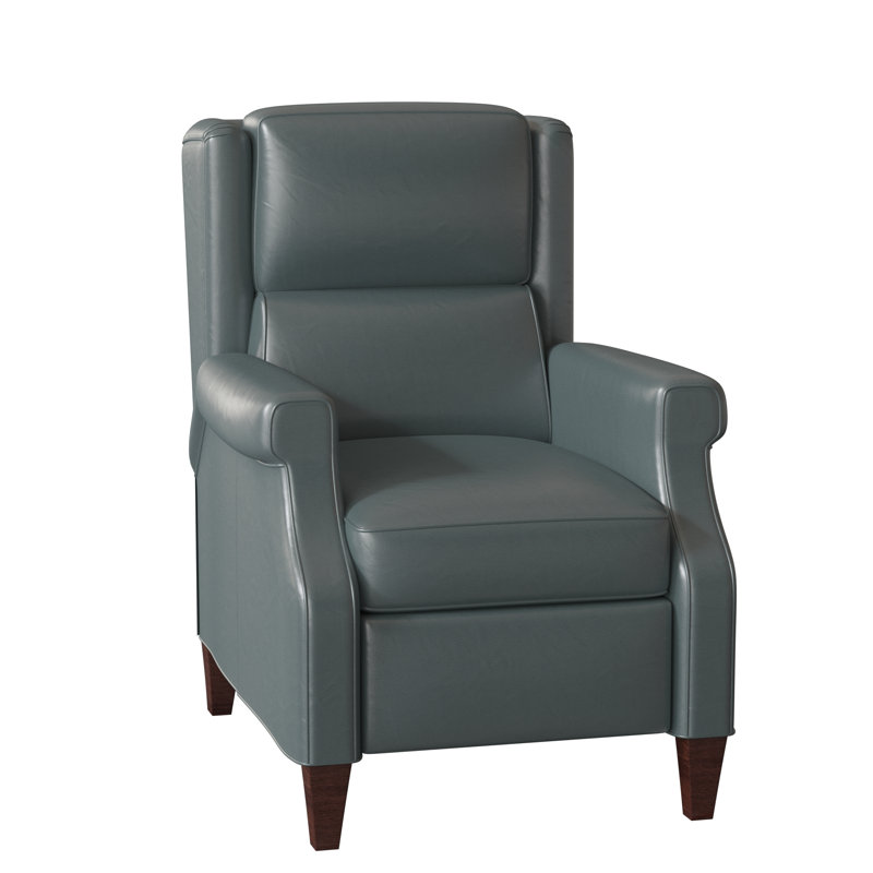 Gallaway Recliner, Aline Fumo Genuine Leather, Mahogany, Manual