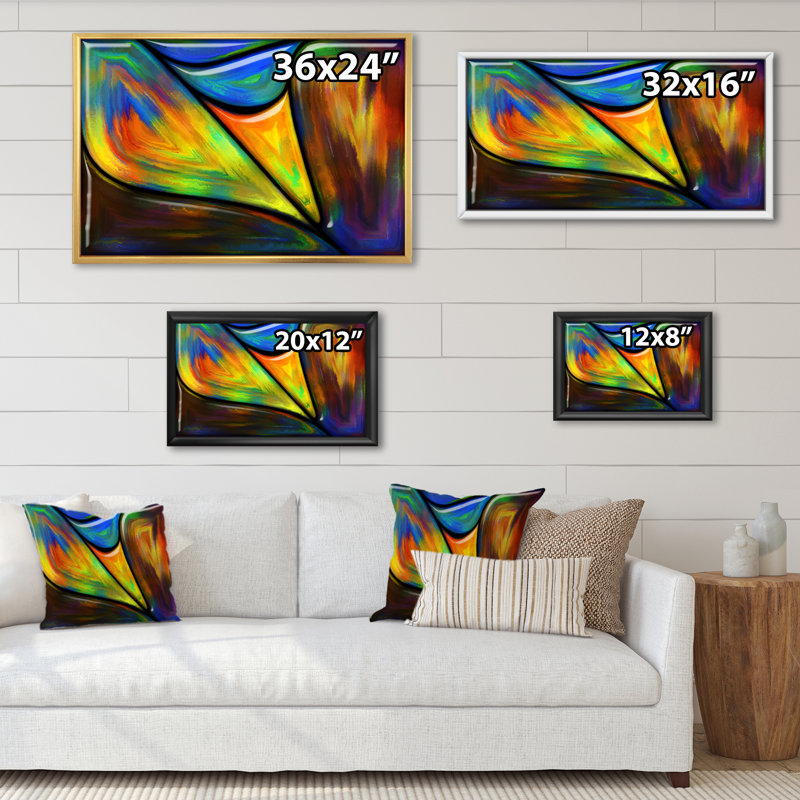Advance of Glass - cadre photo, impression sur toile, H 24 po x l 36 po x P 1 po, Cadre flottant doré