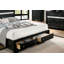 1pièce lit grand contemporain noir 1pc