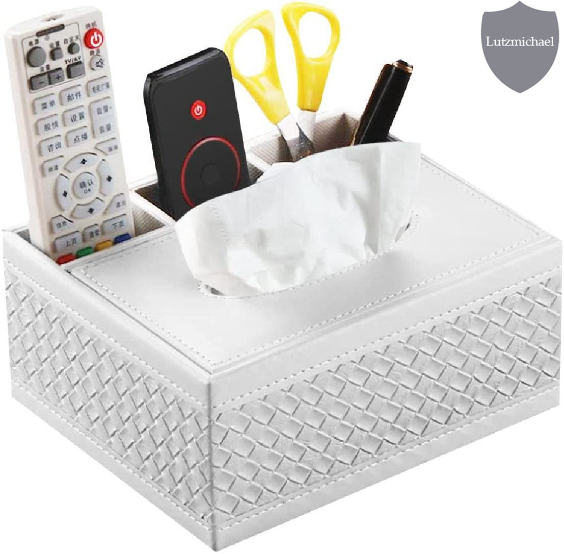 New Arrival Multifunction Pu Leather Remote Control Tissue Paper Storage  Box Tissue Box Cover Rectangular For Living Room