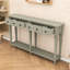 Console rustique vintage avec tiroirs et tablette ouverte-1936525315