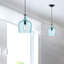 Luminaire suspendu en forme de cloche noire antique à 1 lumière 10 po Kettner