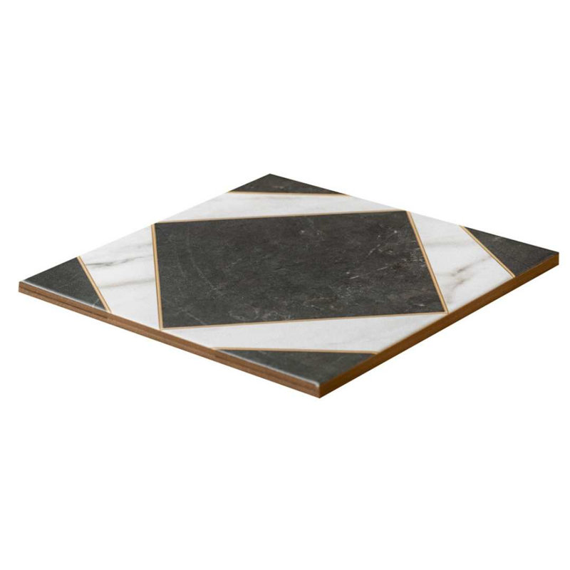 Orion 8" x 8" Marble Look Porcelain Tile, Marquina