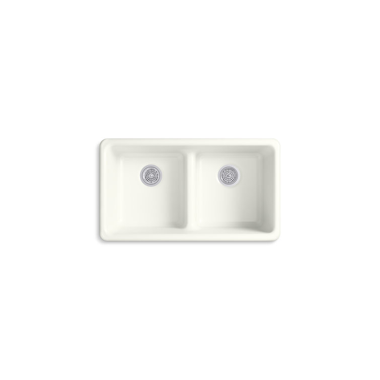 IronTones® Kohler 33" L x 18.75" W Drop-in Smart Divide Double-Equal Kitchen Sink