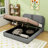 Upholstered Platform Bed with Hydraulic Storage System and Sturdy Frame-1701207227-1701207224