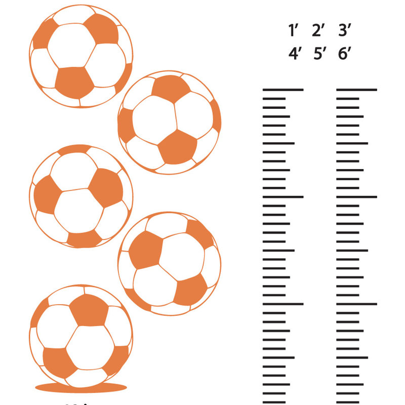 Décalcomanie murale graphique de croissance foot, Kaki