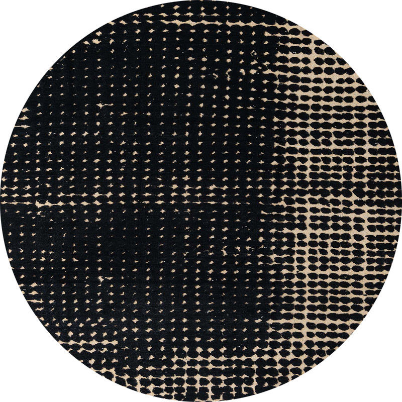 Abstract Indoor Rug, Round 7'