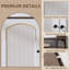 Buffet de rangement 94,47 "avec portes et tablettes, noyer et blanc, 3 pièces-133866827