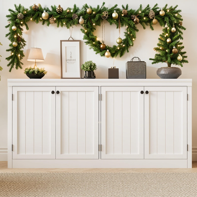 4 - Door Accent Cabinet, White