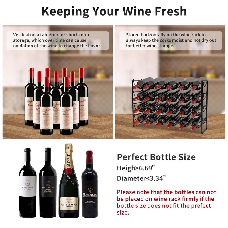 Cambryn Wine Bottle Rack Black