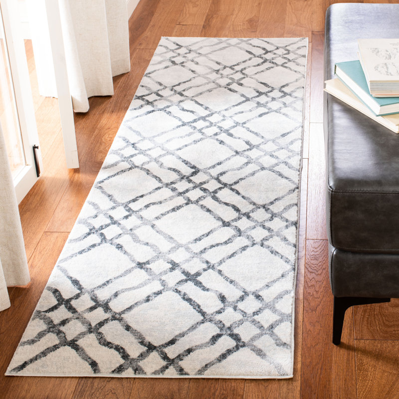 Andlinger Geometric Hand Woven Area Rug, Runner 66 x 213 cm