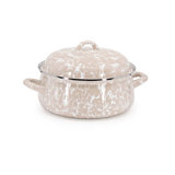 Swirl 4 Qt. Porcelain Oval Dutch Oven with Lid