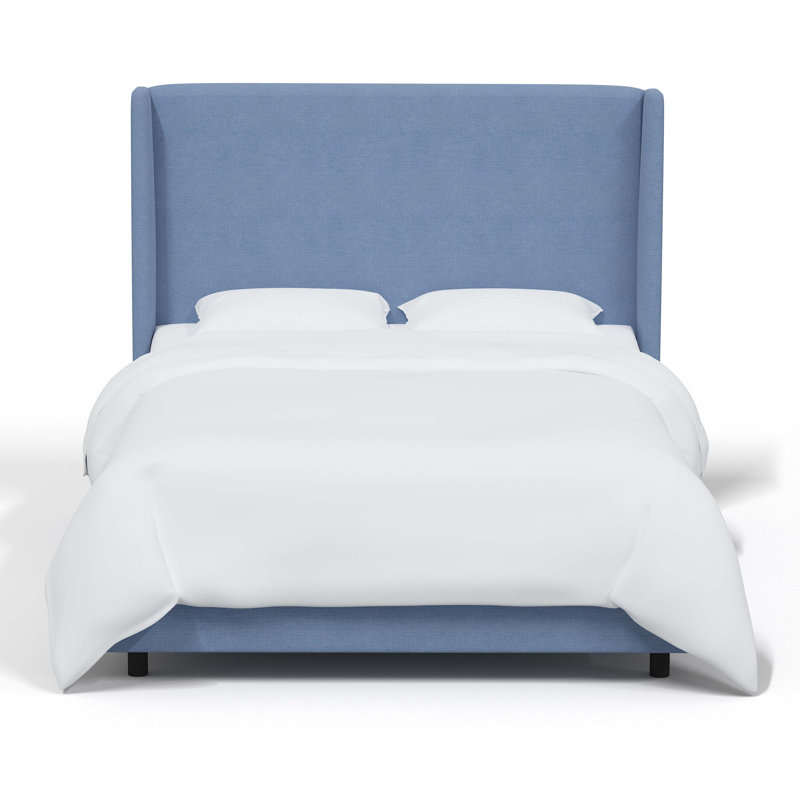 Tilly Upholstered Bed, Classic Denim Linen, Full