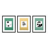 Modern Botanical. Set Of 3 Painting by Lee Lessem