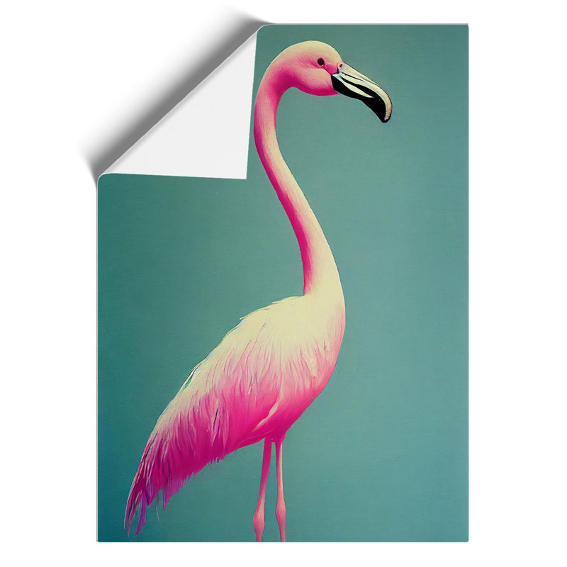 Charming Flamingo - Wall Art, 29.7cm H x 21cm W, Paper, No Matte