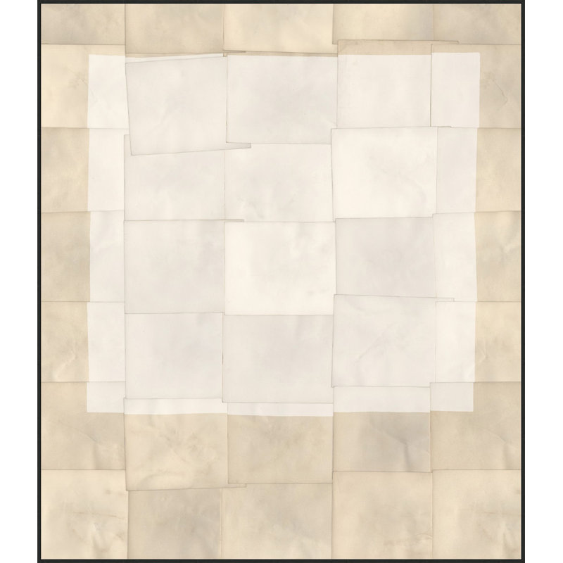 Parchemin carré blanc - reproduction sur toile avec cadre flottant