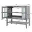 Meuble-lavabo 36 po avec lavabo en céramique, meuble-lavabo avec tablette réglable et pieds de tablette ouverts