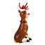 Statue du père Noël renne au nez rouge