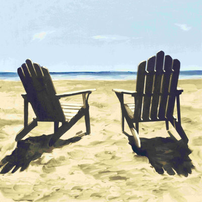 Beach Chairs - cadre photo, impression sur toile