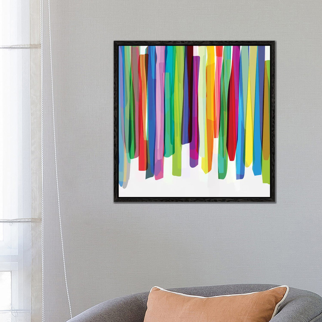 Leinwandbild - Grafikdruck „Colorful Stripes II” von Mareike Böhmer