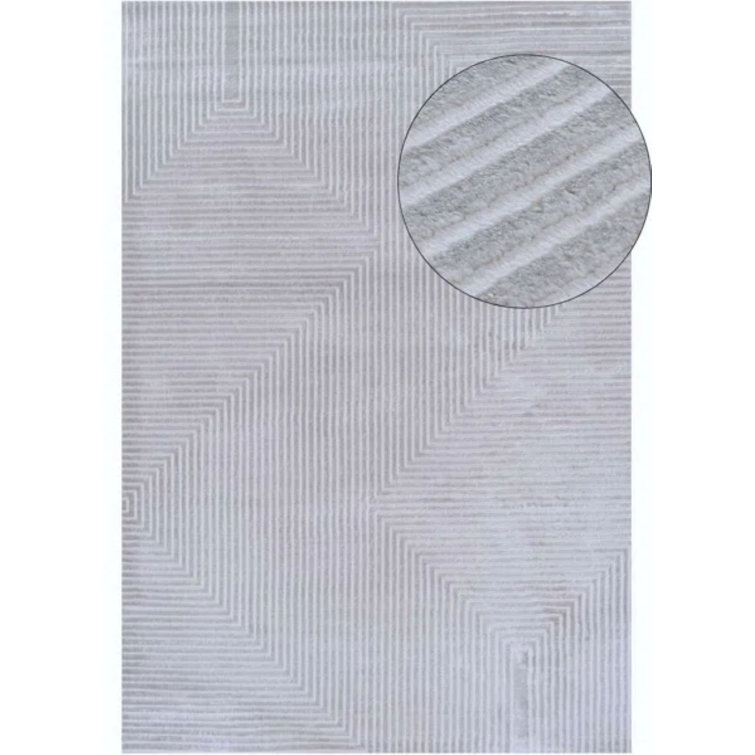 Carmel Modern Geometric Grey Area Rug