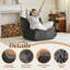Fauteuil d'appoint luxueux avec coussins capitonnés-572156067