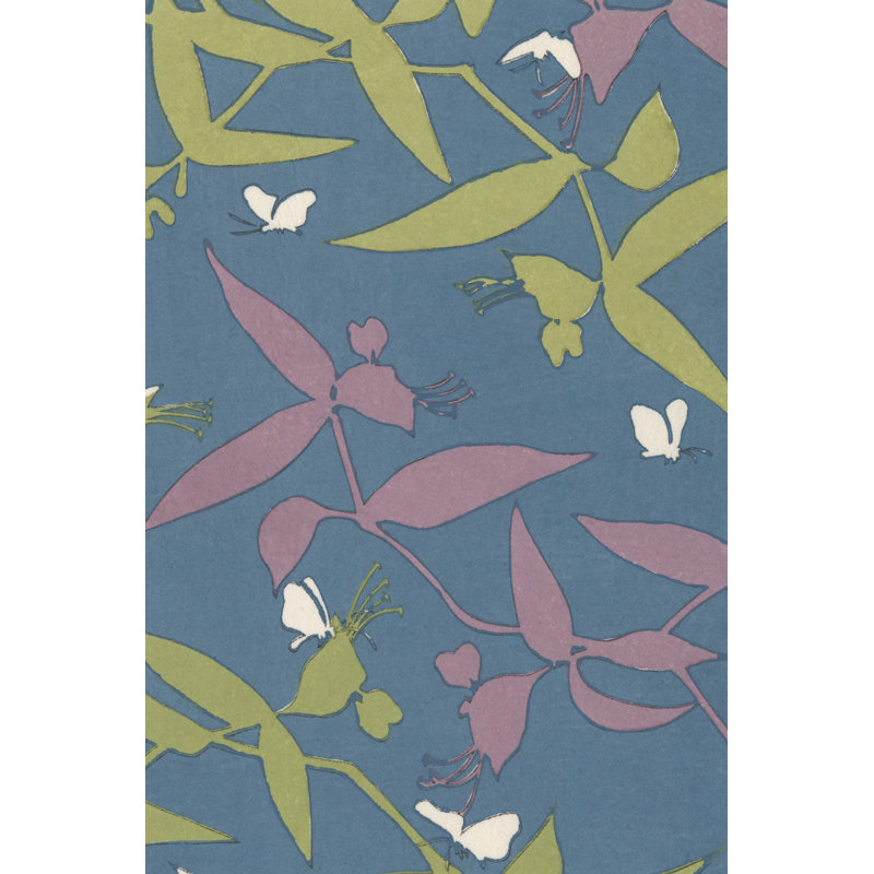 Japanese Floral Design III - Painting, Wrapped Canvas, 30cm H x 20cm W