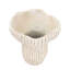 Jardinière corail sable et ciment 9,3 po x 9,7 po, aspect beige texturé, style à nervures verticales pour plantes traînantes, intérieur de couleur vieillie, intérieur de plantes succulentes